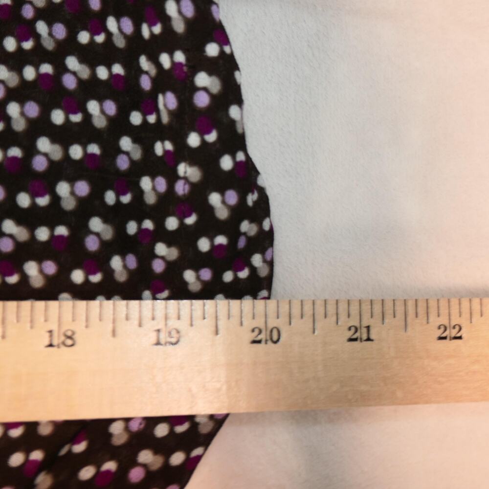 Max Studio Dress Womens XL Brown Pink Polka Dot Hanky Hem Slinky - Picture 7 of 12